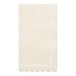 A white Sophistiplate paper guest towel with scalloped edges.