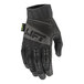 A black Lift Safety warehouse glove with a grey palm and white background.