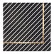 A black and white striped Sophistiplate paper cocktail napkin.