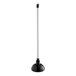 A white pole with a black and white plunger on top.