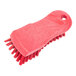 A red Carlisle Sparta handheld scrub brush with a handle.