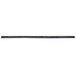A black metal bar with a soft rubber edge on a white background.