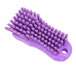 A purple Carlisle Sparta handheld scrub brush with bristles and a handle.