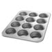 A Chicago Metallic jumbo muffin pan with 12 cupcake holes.