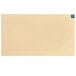 A beige rectangular rubber cutting board with a blue border.