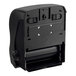 A black plastic San Jamar Simplicity Essence EcoLogic hands free towel dispenser with a roll of paper.