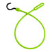 A green Better Bungee cord with nylon and loop ends.