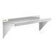 A Regency stainless steel wall shelf with a shelf on top.