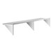 A white Regency stainless steel wall shelf.