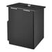 A black wood wall mounted suggestion box with a slot on top.
