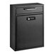 An ADIRoffice black steel wall mounted drop box with a combination lock.