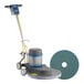 A Lavex Pro floor burnisher with a blue burnishing pad.