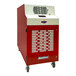 A red and white Kwikool portable air conditioner with a red door.