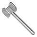 A Choice dual-sided aluminum meat tenderizer with a white background.