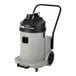 A grey and black NaceCare Solutions hazardous and fine dust canister vacuum with wheels.