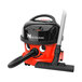 A red and black NaceCare Solutions Latitude 2.5 gallon cordless vacuum cleaner with a red handle.