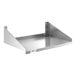 A stainless steel Regency wall mount shelf with a top shelf.