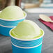 Two cups of Philadelphia Water Ice Key Lime Italian Ice.