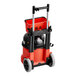 A red and black NaceCare Solutions ProVac canister vacuum with a black handle.