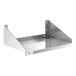 A silver metal Regency stainless steel wall mount shelf with holes.