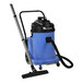 A blue and black NaceCare Solutions wet/dry vacuum cleaner.