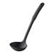 A black Choice heat-resistant nylon ladle with a long handle.