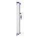 A white cylinder with a blue handle and accents.