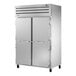 A True Spec Series white reach-in refrigerator with two doors.