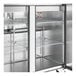 A True stainless steel 2 door refrigerated sandwich prep table.