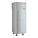 A stainless steel True Spec Series reach-in freezer on wheels.
