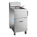 A Vulcan QuickFry Series 75 lb. Liquid Propane floor fryer with KleenScreen PLUS filtration system.