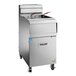 A large stainless steel Vulcan gas fryer with digital controls.