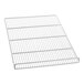 An Avantco white wire top shelf for a deli, bakery, or display case on a white background.