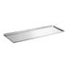 An Avantco stainless steel solid bottom shelf with a metal frame.