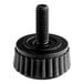 An Avantco black plastic adjustable foot with a bolt.