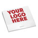 A white box with red text that reads "Your logo here"