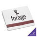 A white box with a red stripe and the word "forge" in red.