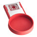 A red and white plastic iSi Drip Tray with a metal grate.