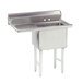 Advance Tabco FS-1-3624-24 Spec Line Fabricated One Compartment Pot Sink with One Drainboard - 62 1/2 inch