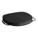 A Lancaster Table & Seating peppery black cushion with ties.