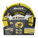 A yellow BluBird OilShield air hose wrapped in black rubber band.