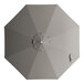 A grey umbrella with a hole in the center.