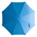 A Pacific blue round umbrella canopy.