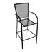 A Holland Bar Stool black steel mesh outdoor bar stool.