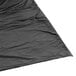 A black Lavex trash bag on a white background.