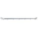 A long stainless steel metal bar with hooks on it.