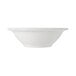 A Tuxton Western Rose eggshell narrow rim fruit bowl with a white background.