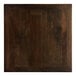 A Lancaster Table & Seating square wood table top with espresso finish.