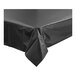 A black plastic Table Mate tablecloth covering a table.