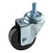 A Moffat M234212 swivel caster with a black and metal wheel.